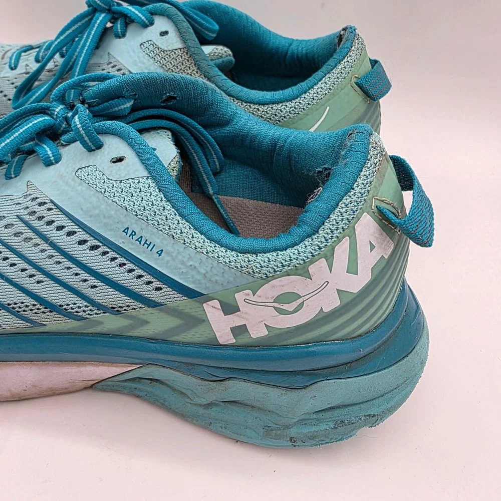 Hoka One One Arahi 4 Blue Aqua Running Shoes Womens Size 7 ASCS